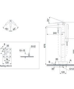 Vòi xả bồn kèm sen tắm nóng lạnh TOTO DM324CF - 5