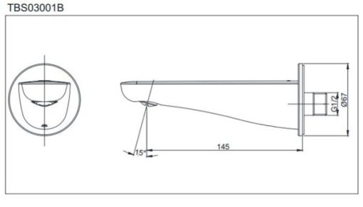 Vòi xả bồn GC TOTO TBS03001B - 3