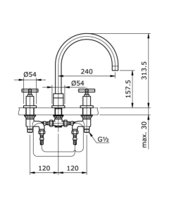 Vòi xả bồn tắm nóng lạnh TOTO TX467SECBR - 6 Vòi xả bồn tắm nóng lạnh TOTO TX467SECBR - 5