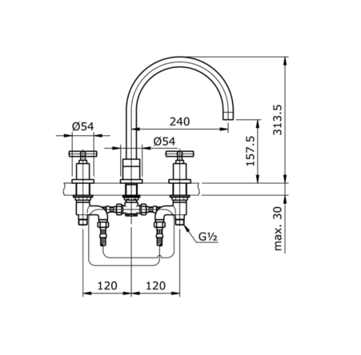 Vòi xả bồn tắm nóng lạnh TOTO TX467SECBR - 3