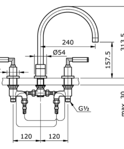 Vòi xả bồn tắm nóng lạnh TOTO TX467SEL - 6 Vòi xả bồn tắm nóng lạnh TOTO TX467SEL - 5