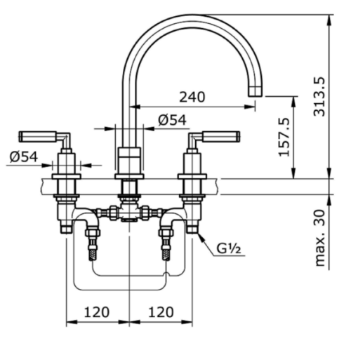 Vòi xả bồn tắm nóng lạnh TOTO TX467SEL - 3