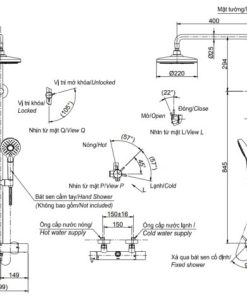 Sen cây nóng lạnh TOTO TBW01303B, 2 chế độ massage - 5