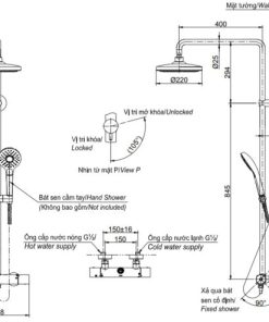 Sen cây nhiệt độ TBW01404B, 2 chế độ massage - 6 Sen cây nhiệt độ TBW01404B, 2 chế độ massage - 5