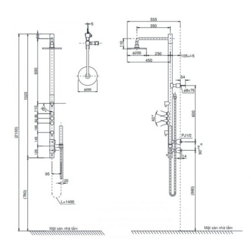 Sen cây nhiệt độ TOTO TMC95ECR, Nhật Bản - 3