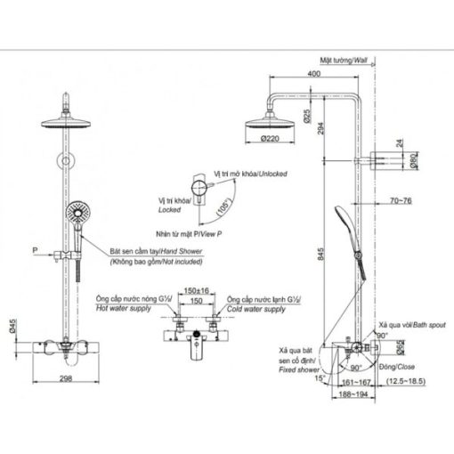 Sen cây nhiệt độ TOTO TBW01401B - 3