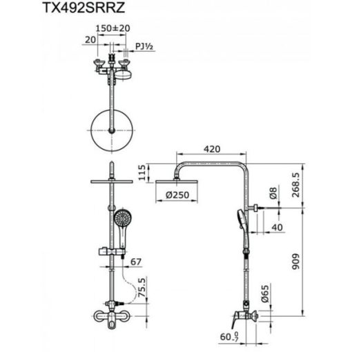 Sen cây nóng lạnh TOTO TX492SRRZ - 3