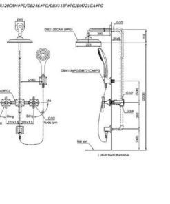 Sen tắm nóng lạnh âm tường TOTO DBX120CAMR#PG - 6 Sen tắm nóng lạnh âm tường TOTO DBX120CAMR#PG - 5
