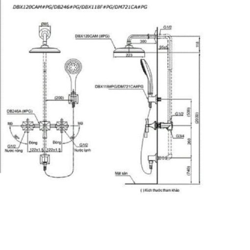 Sen tắm nóng lạnh âm tường TOTO DBX120CAMR#PG - 3