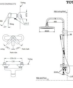 Sen cây nóng lạnh TOTO DM345S/DM906CFS - 5