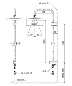 Thân sen tắm cây TOTO DM907C1S - 5
