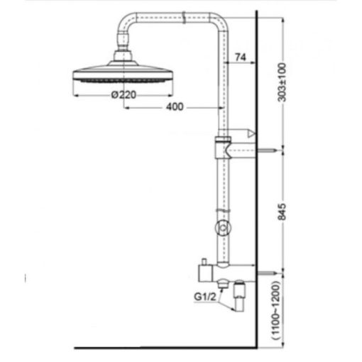 Thân sen tắm cây TOTO TBW01002B1 - 3