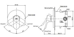 Van điều chỉnh nóng lạnh GO TOTO TBG01303B/TBN01001B - 5