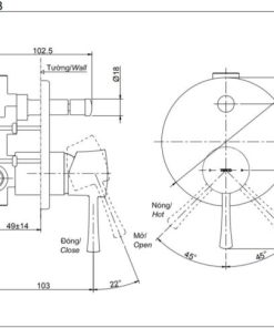 Van điều chỉnh nóng lạnh LN TOTO TBS02304B - 5