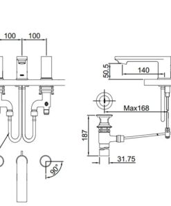 Vòi lavabo nóng lạnh TOTO DL226 - 6 Vòi lavabo nóng lạnh TOTO DL226 - 5