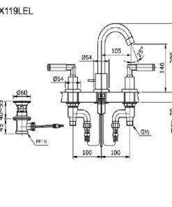 Vòi lavabo nóng lạnh TOTO TX119LEL - 6 Vòi lavabo nóng lạnh TOTO TX119LEL - 5