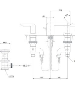 Vòi lavabo nóng lạnh TOTO TX119LKBR - 6 Vòi lavabo nóng lạnh TOTO TX119LKBR - 5