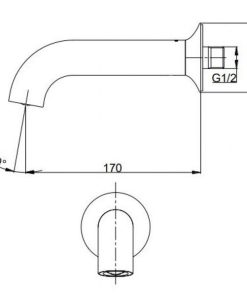 Vòi xả bồn LN TOTO TBS02001B - 5