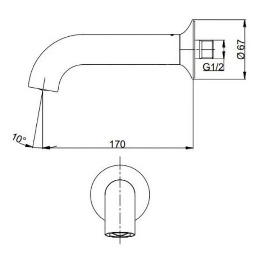 Vòi xả bồn LN TOTO TBS02001B - 3