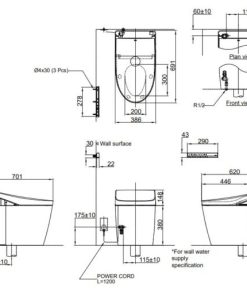 Bồn cầu điện tử TOTO NEOREST CS989VT/TCF9788WZ/T53P100VR - 8