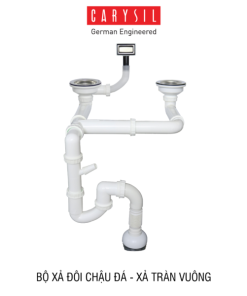 Bộ xả chậu rửa chén 2 hộc Carysil - 15