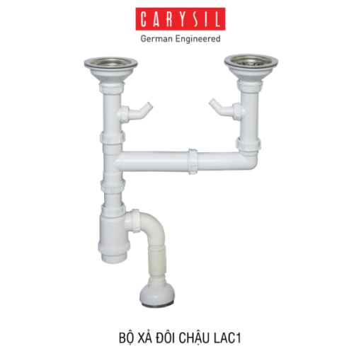 Bộ xả chậu rửa chén 2 hộc Carysil - 7