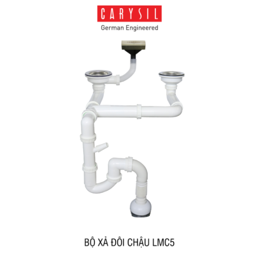 Bộ xả chậu rửa chén 2 hộc Carysil - 9