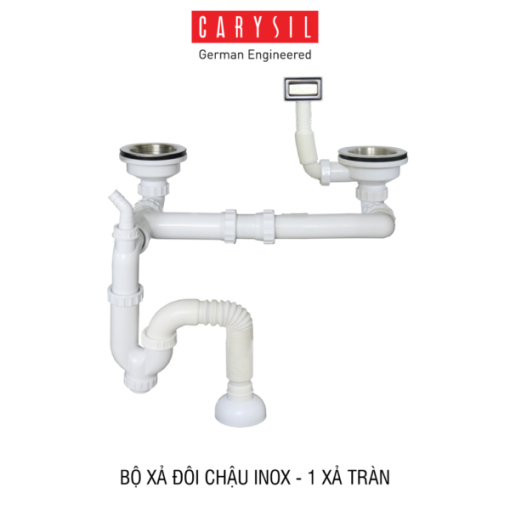 Bộ xả chậu rửa chén 2 hộc Carysil - 11