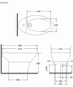 Bồn tiểu nữ TOTO BW904KS - 5