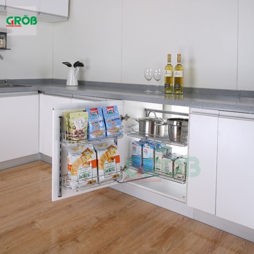 Tủ đồ khô 2 tầng inox sợi 304 Grob - 7