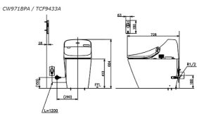 Bồn cầu điện tử thoát ngang TOTO GG C971P/TCF9433A - 5