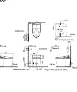 Bồn cầu điện tử thoát ngang TOTO NEOREST CS989PVT/TCF9788WZ - 8