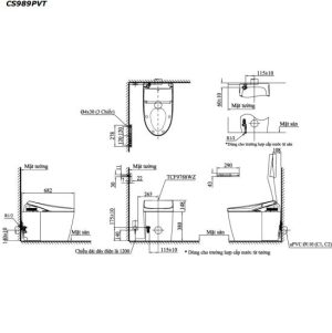 Bồn cầu điện tử thoát ngang TOTO NEOREST CS989PVT/TCF9788WZ - 5