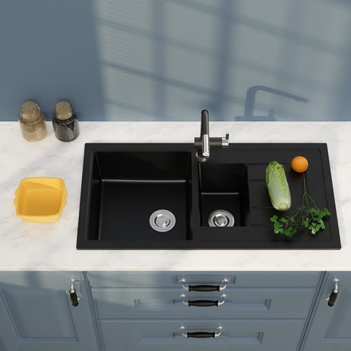 Chậu Rửa Chén Đá Nhân Tạo 2 Hộc Có Cánh CREAVE G-T10050L - 1