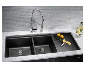 CHẬU RỬA BÁT BLANCO SUBLINE 480/320-U ANTHRACITE THANH LỊCH VÀ NỀN NÃ - 13