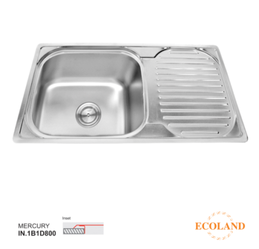 Bồn rửa chén Ecoland Mercury IN.1B1D800 - 1