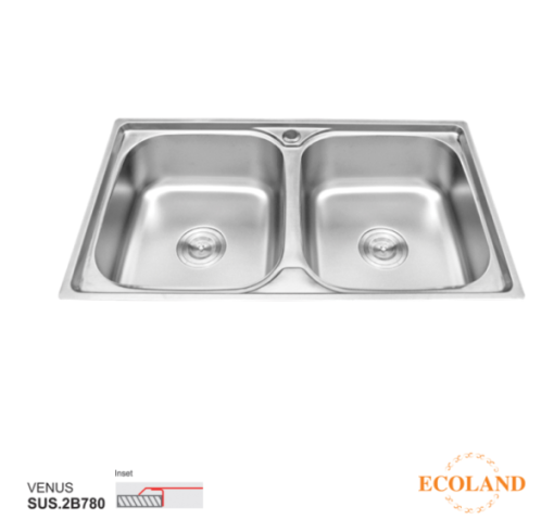 Bồn rửa chén Ecoland Venus SUS.2B780 - 1