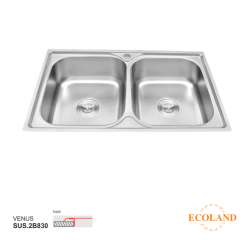 Bồn rửa chén Ecoland Venus SUS.2B830 - 1