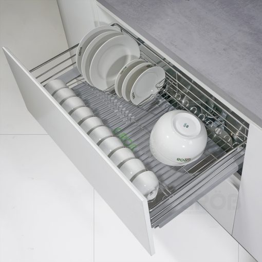 KỆ ĐỰNG BÁT ĐĨA ĐA NĂNG INOX SUS304 NAN TRÒN Grob - 1