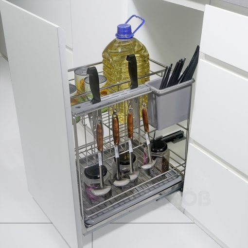 KỆ ĐỰNG DAO THỚT INOX SUS304 NAN TRÒN Grob - 1