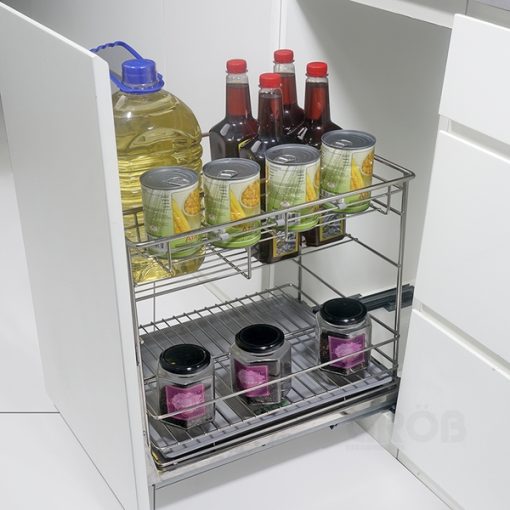 KỆ ĐỰNG GIA VỊ INOX SUS304 NAN TRÒN Grob - 1