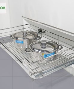 KỆ ĐỰNG XOONG NỒI INOX SUS304 NAN TRÒN Grob - 5