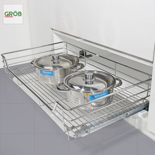 KỆ ĐỰNG XOONG NỒI INOX SUS304 NAN TRÒN Grob - 3