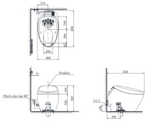 Bồn cầu điện tử TOTO NEOREST NX1 CS900VT - 5