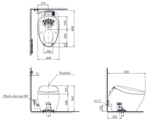Bồn cầu điện tử TOTO NEOREST NX1 CS900KVT - 3