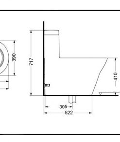 Bồn cầu TOTO CW166B/TC390CVK – Nắp êm - 6