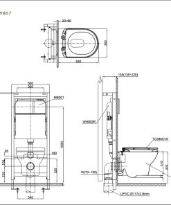 Thân cầu treo tường TOTO CW967 - 7 Thân cầu treo tường TOTO CW967 - 6