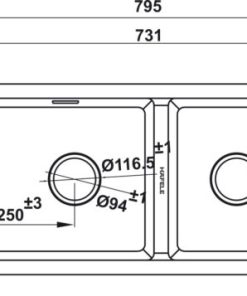 Chậu đá Hafele HS22-GEN2S90 - màu kem 577.25.410 - 48 Chậu đá Hafele HS22-GEN2S90 - màu kem 577.25.410 - 47