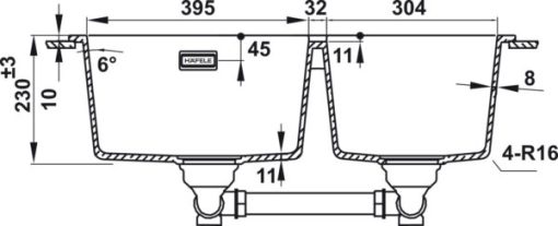 Chậu đá Hafele HS22-GEN2S90 - màu xám 577.25.510 - 5