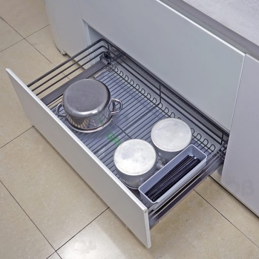 KỆ ĐỰNG XOONG NỒI HỢP KIM SƠN NANO Grob - 1